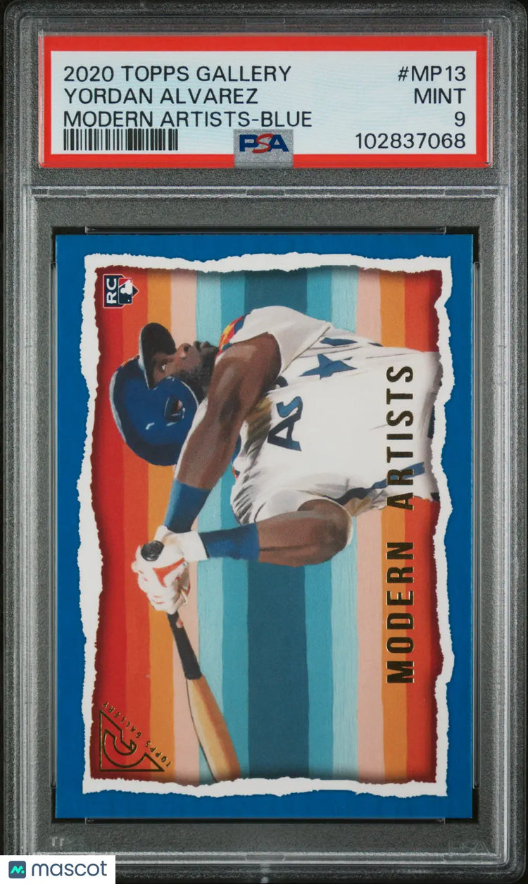 2020 Topps Gallery Modern Artists Blue Yordan Alvarez RC PSA 9 /99 