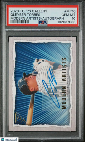 2020 Topps Gallery Modern Artists Gleyber Torres Auto Autograph PSA 10 /25 