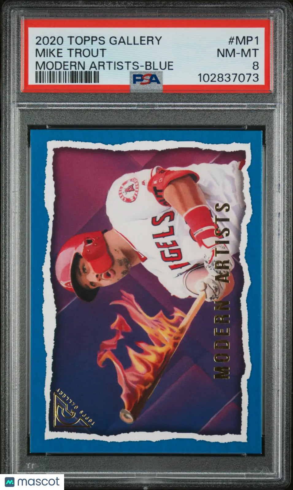 2020 Topps Gallery Modern Artists Mike Trout Blue PSA 8 /99 