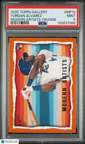 2020 Topps Gallery Modern Artists Orange Yordan Alvarez RC PSA 9 /25 