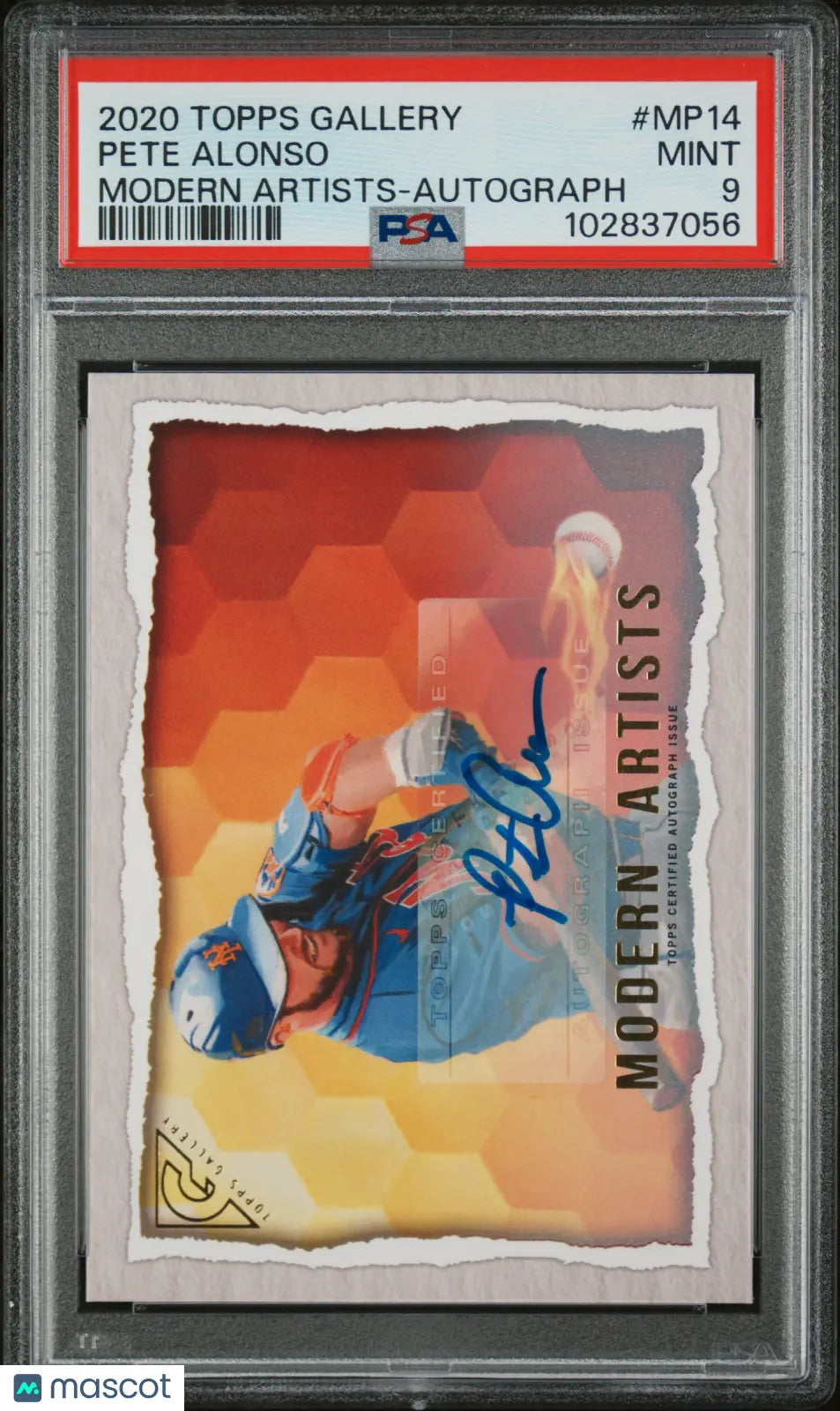 2020 Topps Gallery Modern Artists Pete Alonso Autograph PSA 9 1/25 