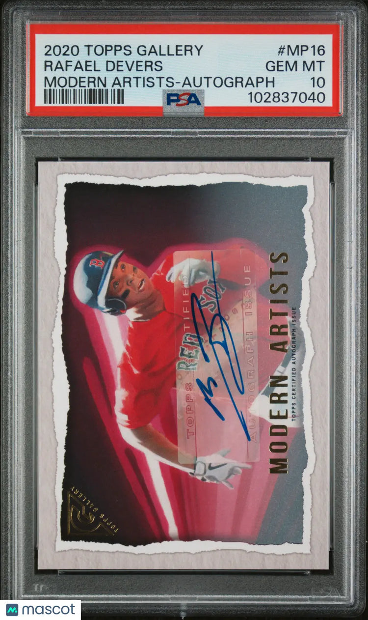 2020 Topps Gallery Modern Artists Rafael Devers Auto Autographs PSA 10 /25 