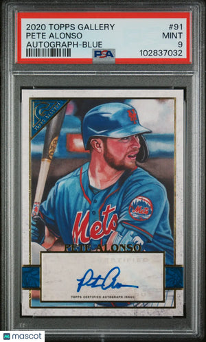 2020 Topps Gallery Pete Alonso #91 PSA 9 