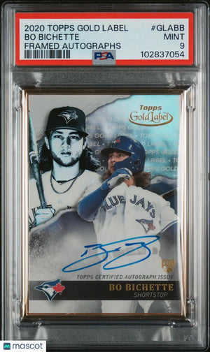 2020 Topps Gold Label Bo Bichette RC Gold Framed Auto Autograph PSA 9 