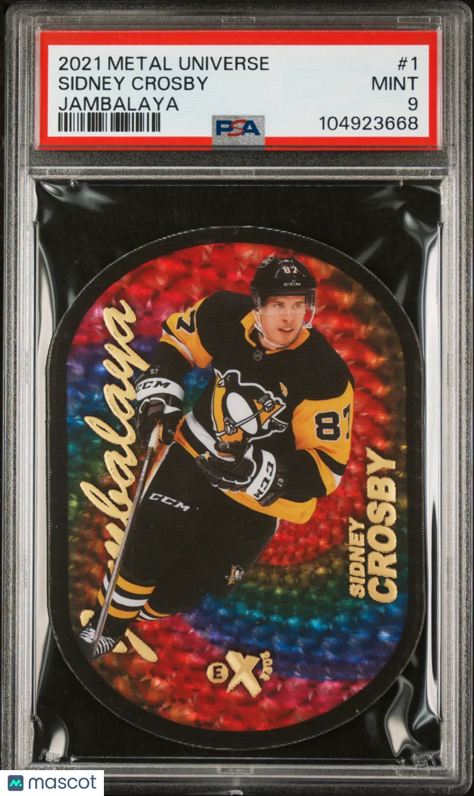 2021-2022 Skybox Metal Universe Jambalaya Sidney Crosby #1 PSA 9 