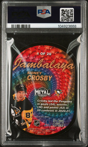 2021-2022 Skybox Metal Universe Jambalaya Sidney Crosby #1 PSA 9 