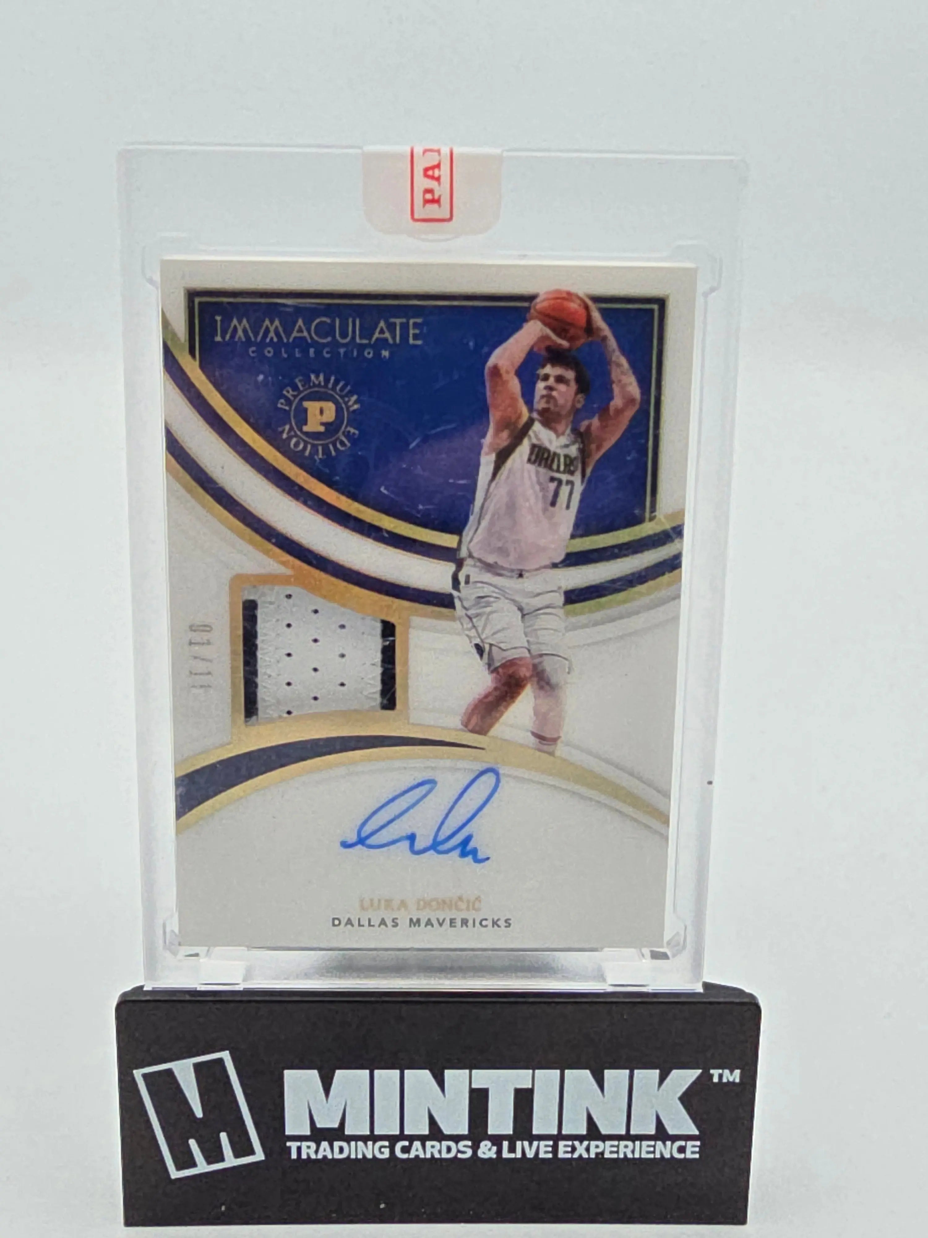 2021-22 Panini Immaculate Basketball Luka Doncic Premium Edition Patch Auto 01/15 