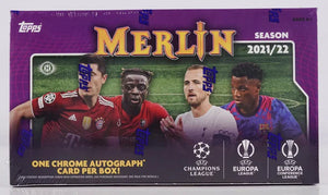 2021-22 Topps UEFA Champions League Merlin Chrome Soccer Hobby Box 