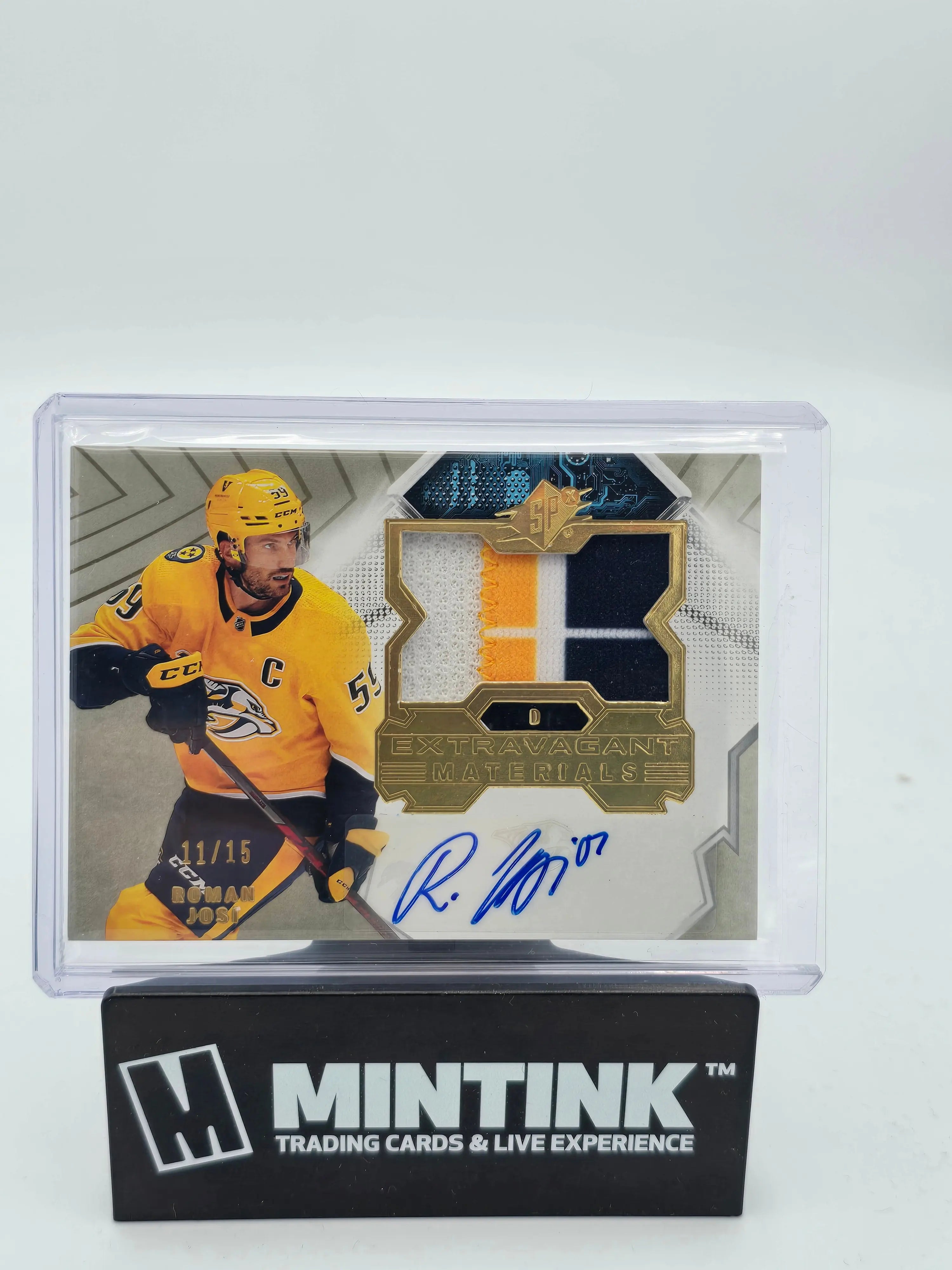 2021-22 Upper Deck SPX Roman Josi Extravagant Materials Auto Autograph /15 