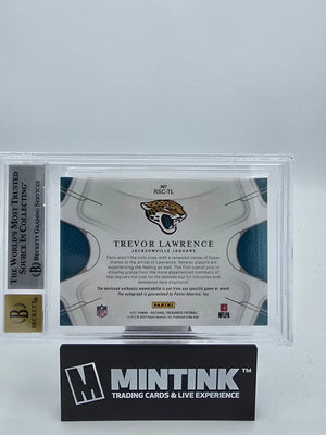 2021 National Treasures RC NFL Gear Signature Combos Trevor Lawrence BGS 9 /99 