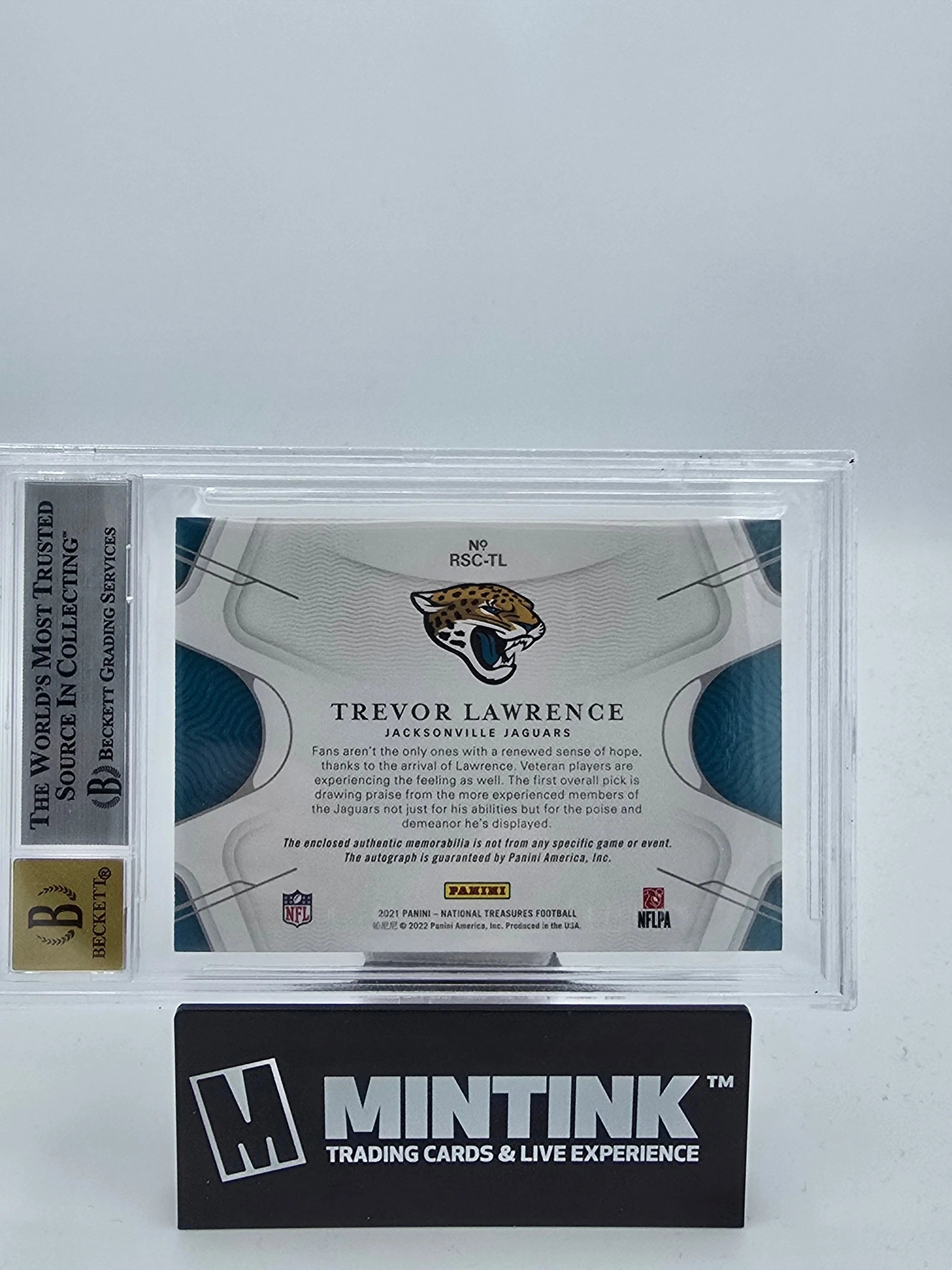 2021 National Treasures RC NFL Gear Signature Combos Trevor Lawrence BGS 9 /99 