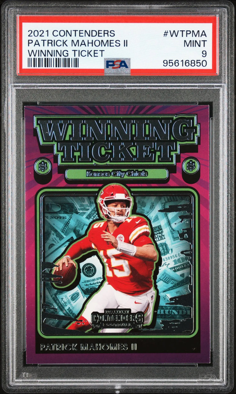 2021 Panini Contenders Winning Ticket Patrick Mahomes II #WTPMA PSA 9 