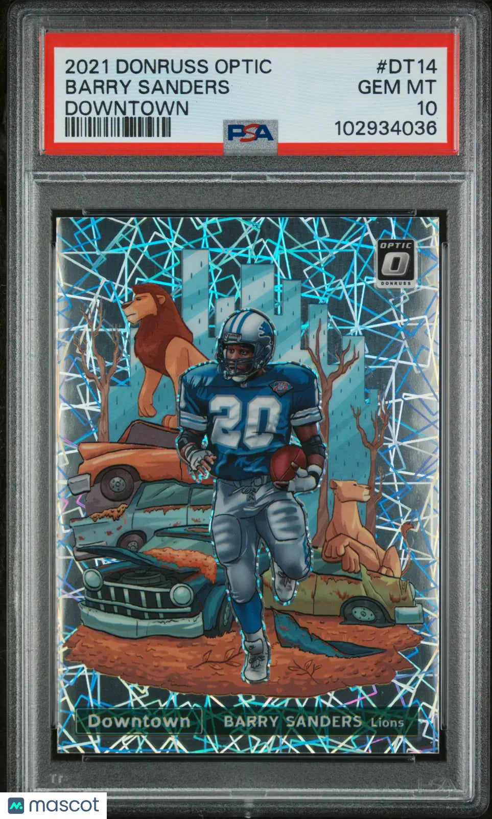 2021 Panini Donruss Optic Downtown Barry Sanders #DT14 PSA 10 