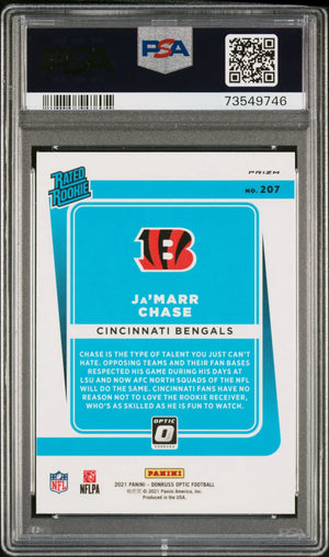 2021 Panini Donruss Optic Rated Rookie Holo Ja'Marr Chase PSA 9 