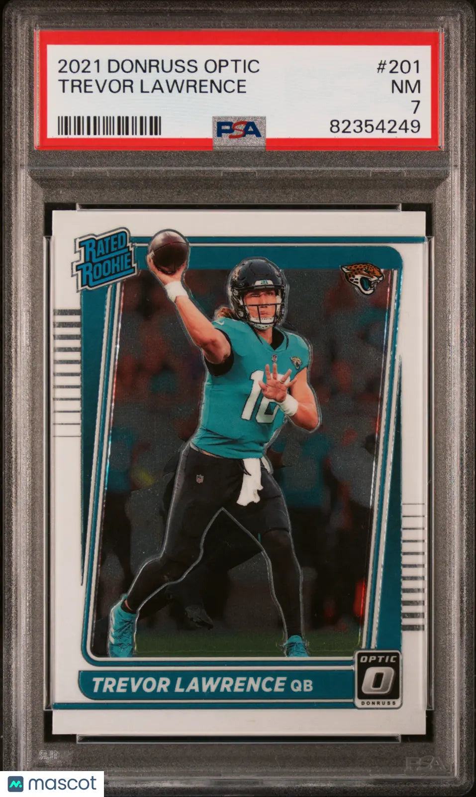 2021 Panini Donruss Optic Rated Rookie Trevor Lawrence PSA 7 