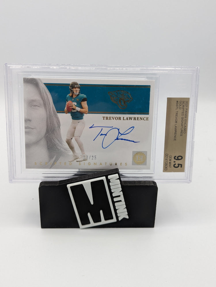 2021 Panini Encased Scripted Signatures Gold Beckett 9.5 Trevor Lawrence 13/25 #Ss-Tl 1