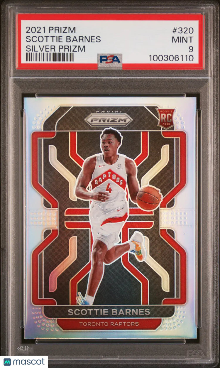 2021 Panini Prizm Basketball Scottie Barnes RC Rookie Silver Prizm PSA 9 