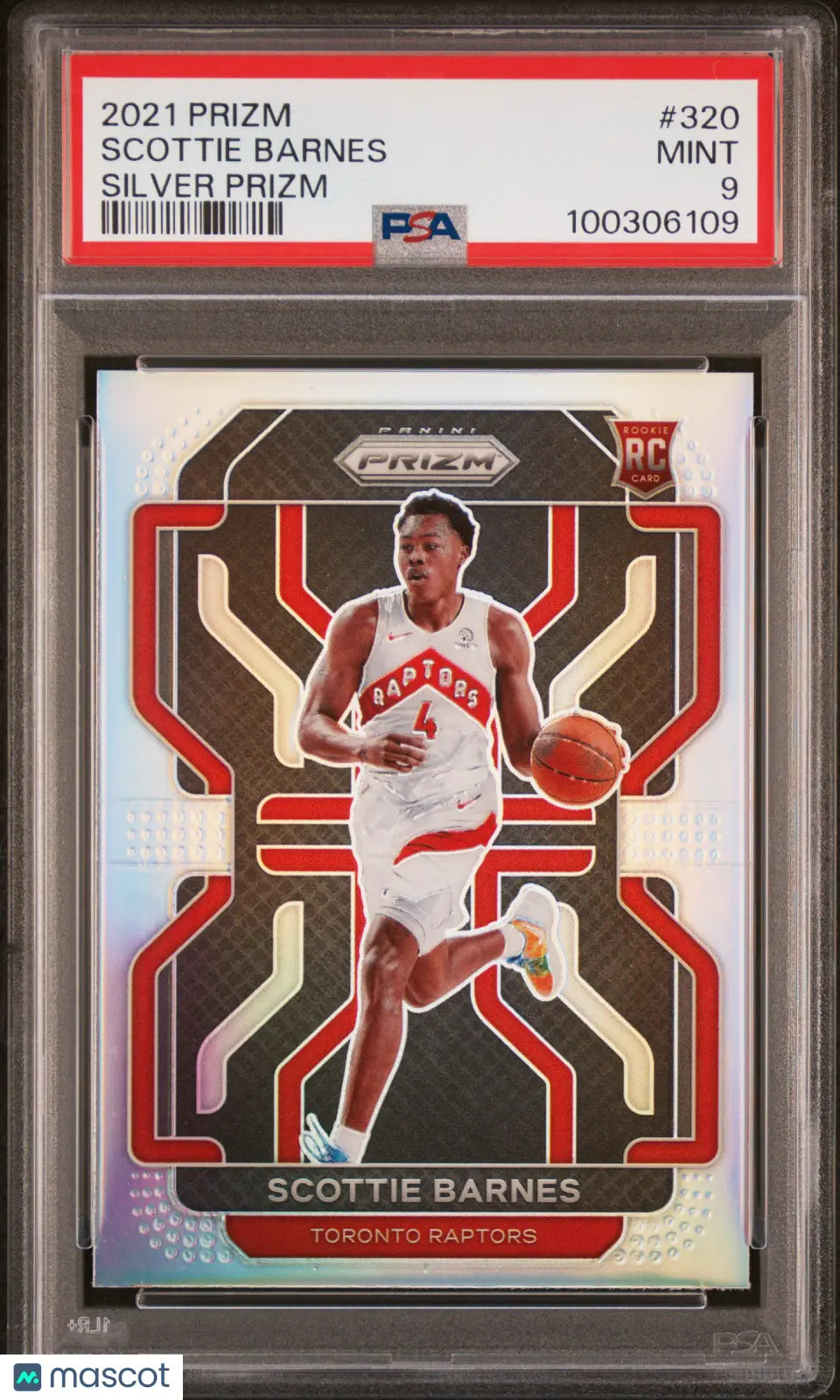 2021 Panini Prizm Basketball Scottie Barnes RC Rookie Silver Prizm PSA 9 