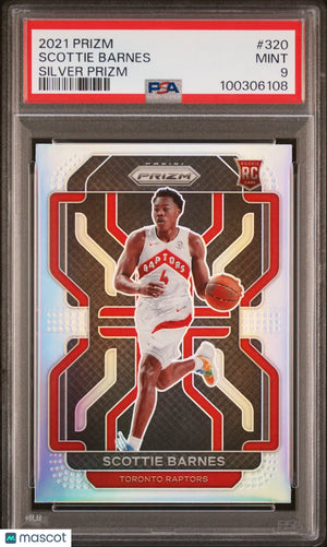 2021 Panini Prizm Basketball Scottie Barnes RC Rookie Silver Prizm PSA 9 