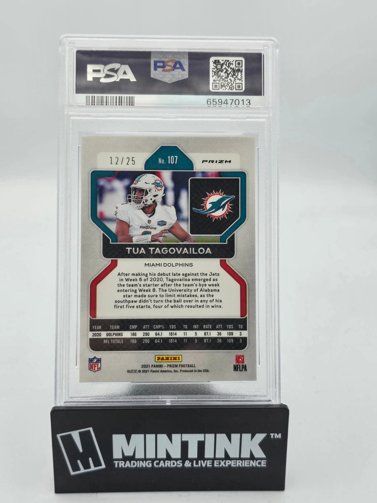 2021 Panini Prizm Football Tua Tagovailoa Blue Shimmer PSA 10 /25 