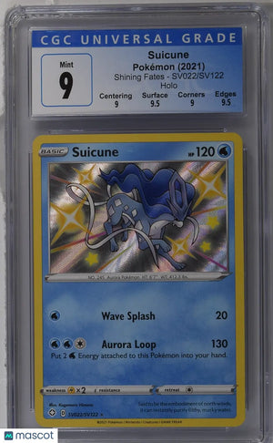 2021 Pokémon Shining Fates Suicune #SV022/SV122 English CGC 9 