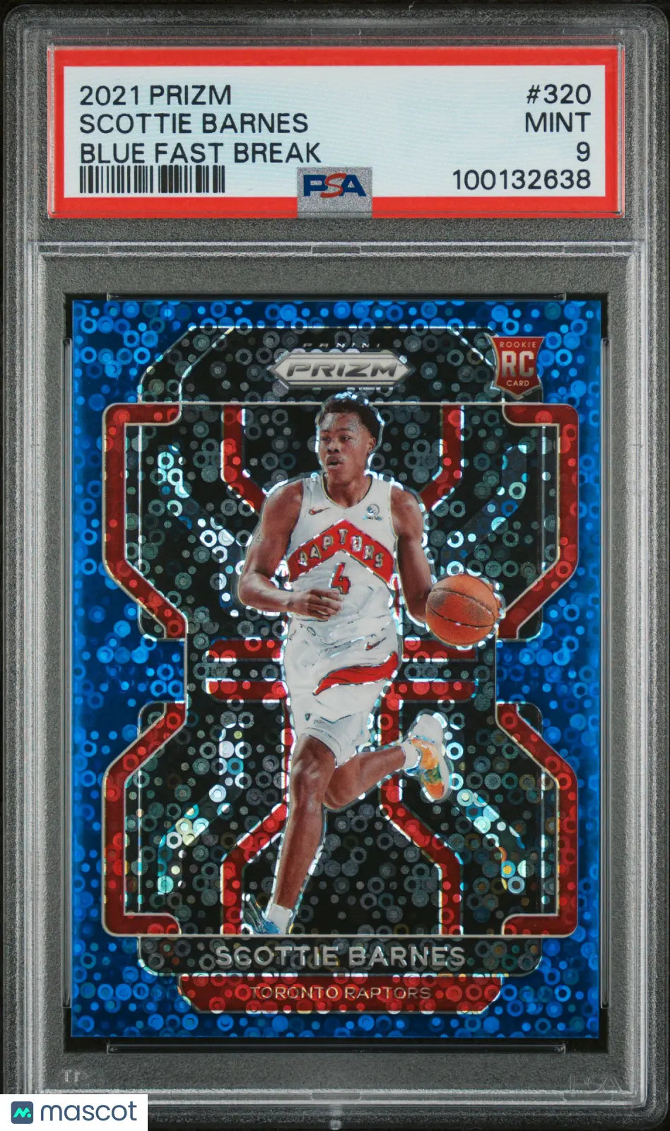 2021 Prizm Basketball Scottie Barnes RC Rookie Blue Fast Break PSA 9 /150 