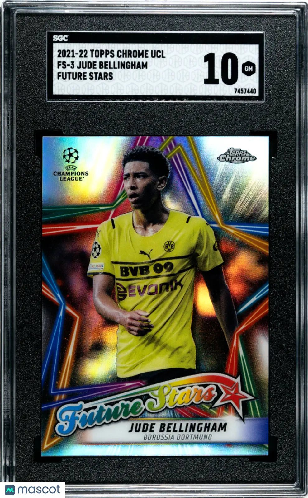 2021 Topps Chrome UCL Jude Bellingham Future Stars SGC 10 