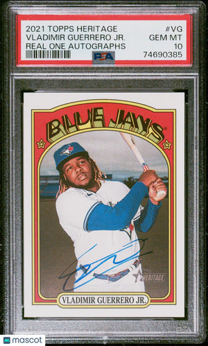 2021 Topps Heritage Real One Autographs Vladimir Guerrero JR. PSA 10 