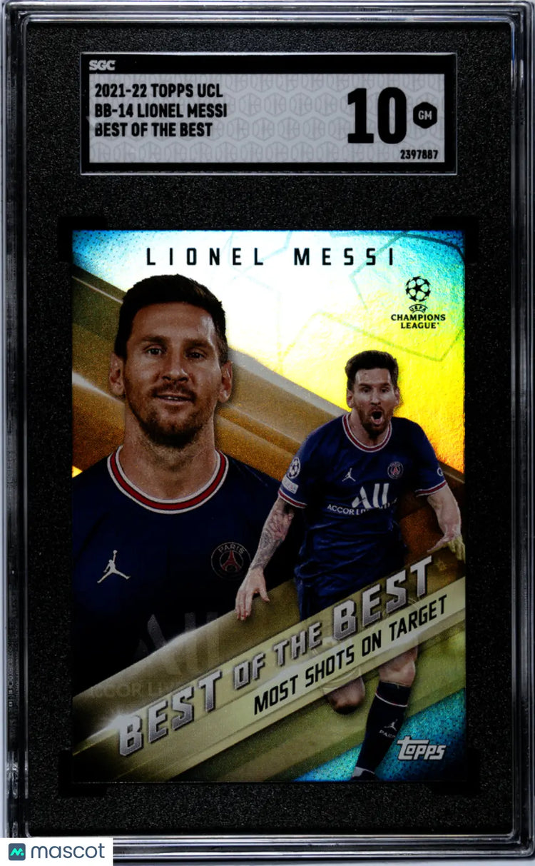 2021 Topps UEFA Champions League Lionel Messi Best Of The Best SGC 10 