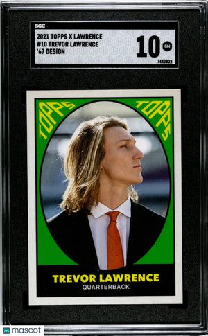 2021 Topps X Lawrence Trevor Lawrence '67 Design SGC 10 