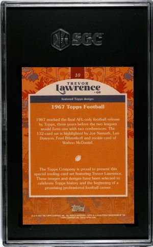 2021 Topps X Lawrence Trevor Lawrence '67 Design SGC 10 