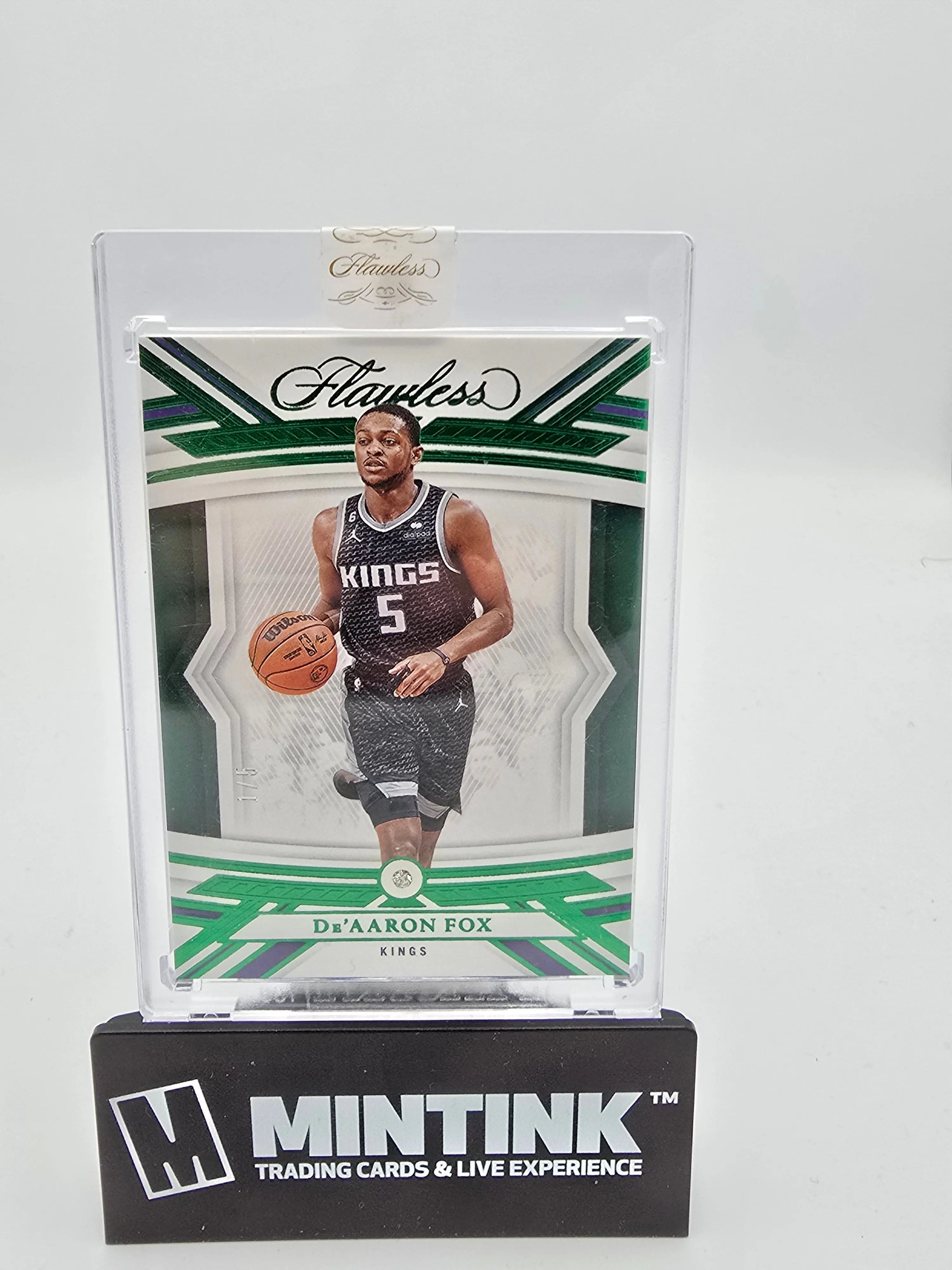 2022-23 Panini Flawless Basketball De'Aaron Fox Diamond Relic Emerald 1/5 