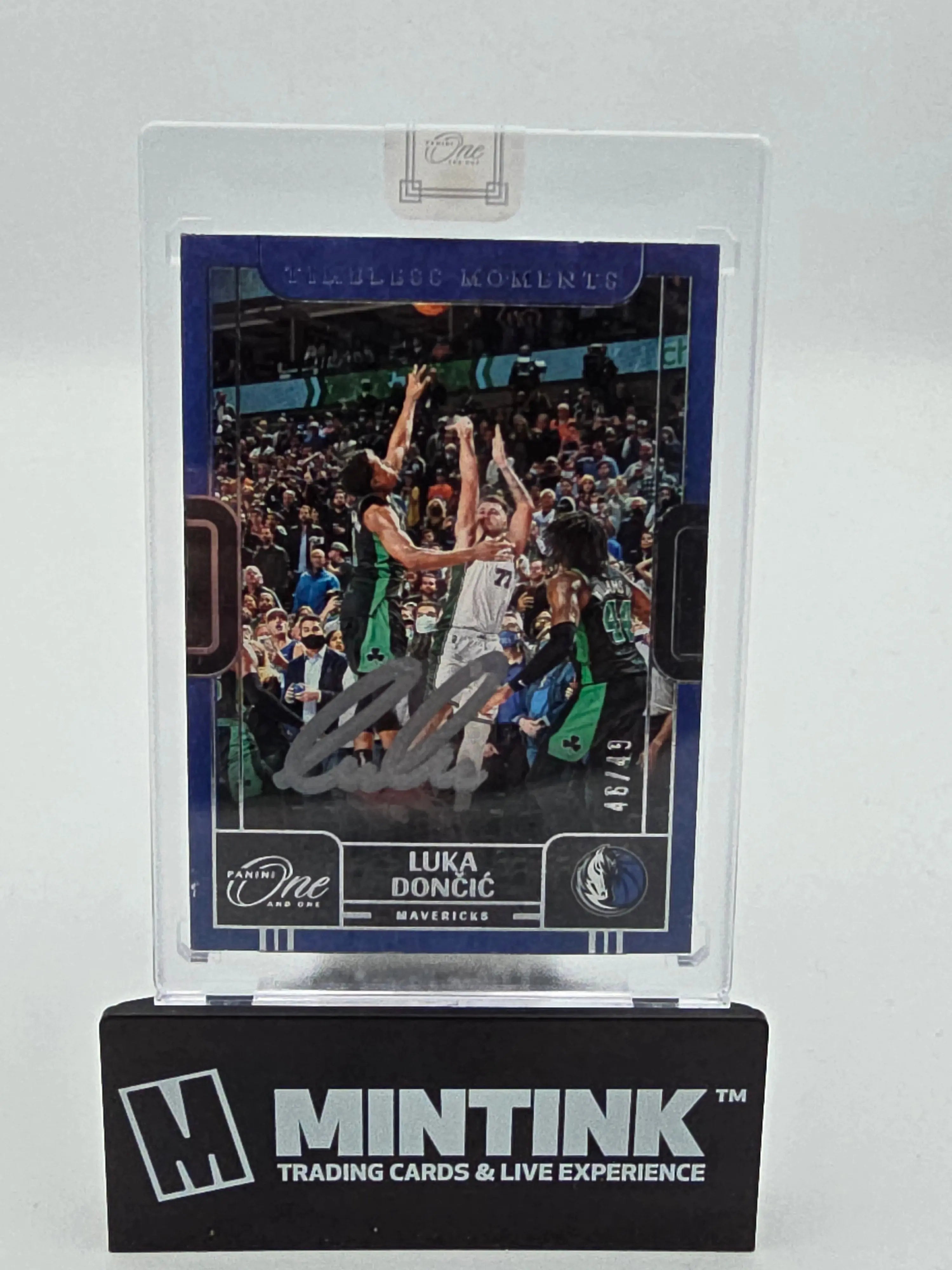 2022-23 Panini One and One Basketball Luka Doncic Timeless Moments Blue /49 