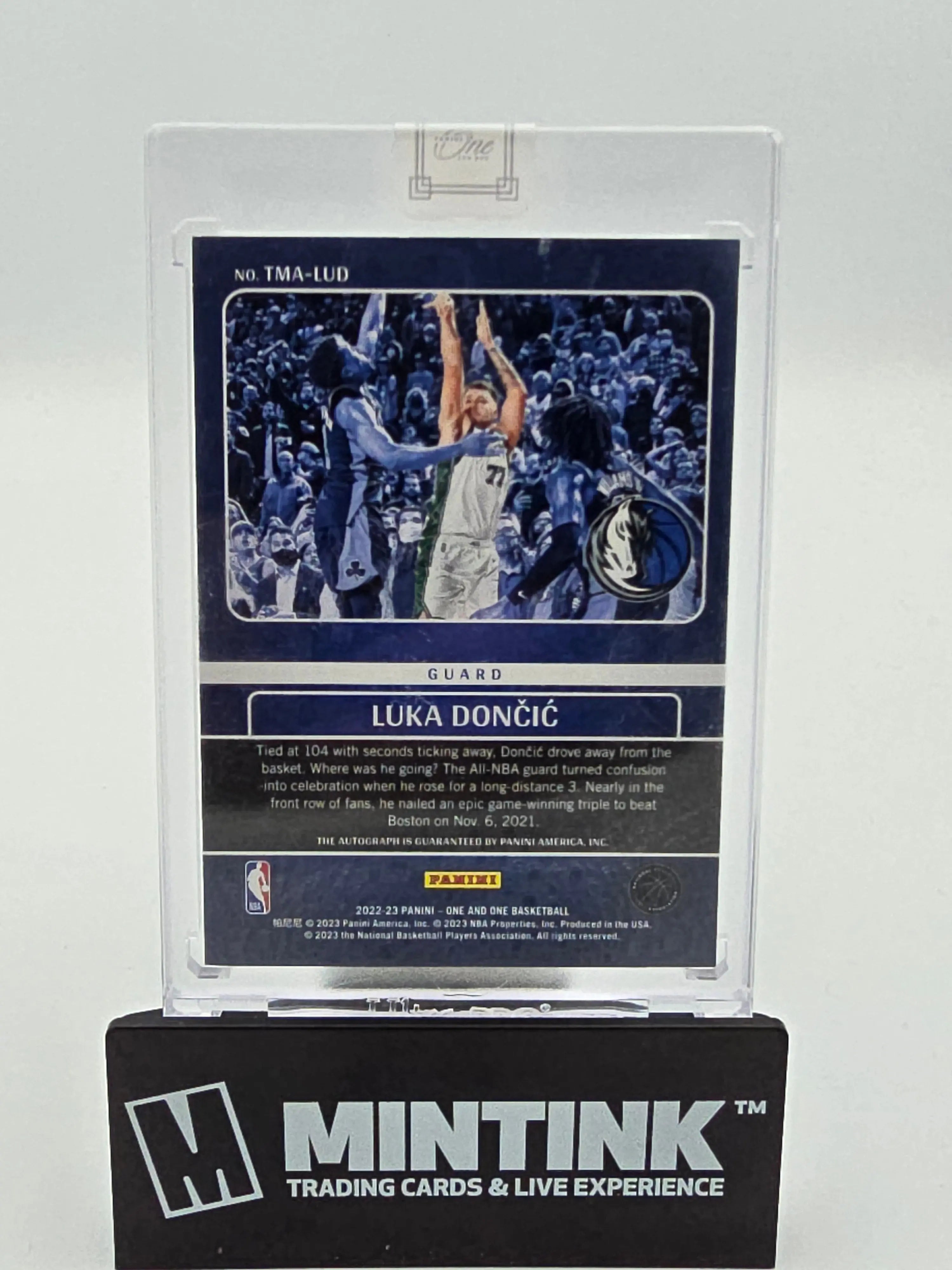 2022-23 Panini One and One Basketball Luka Doncic Timeless Moments Blue /49 