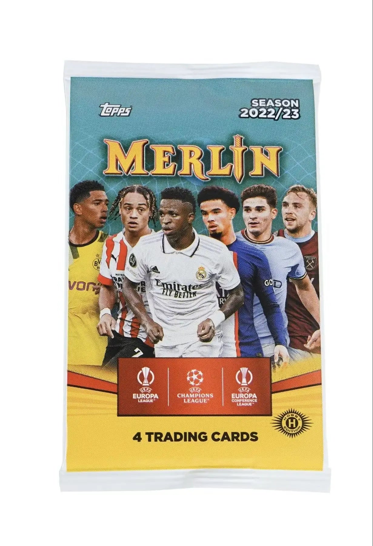 2022-23 Topps UEFA Club Competitions Merlin Chrome Soccer Hobby Box By The Pack 