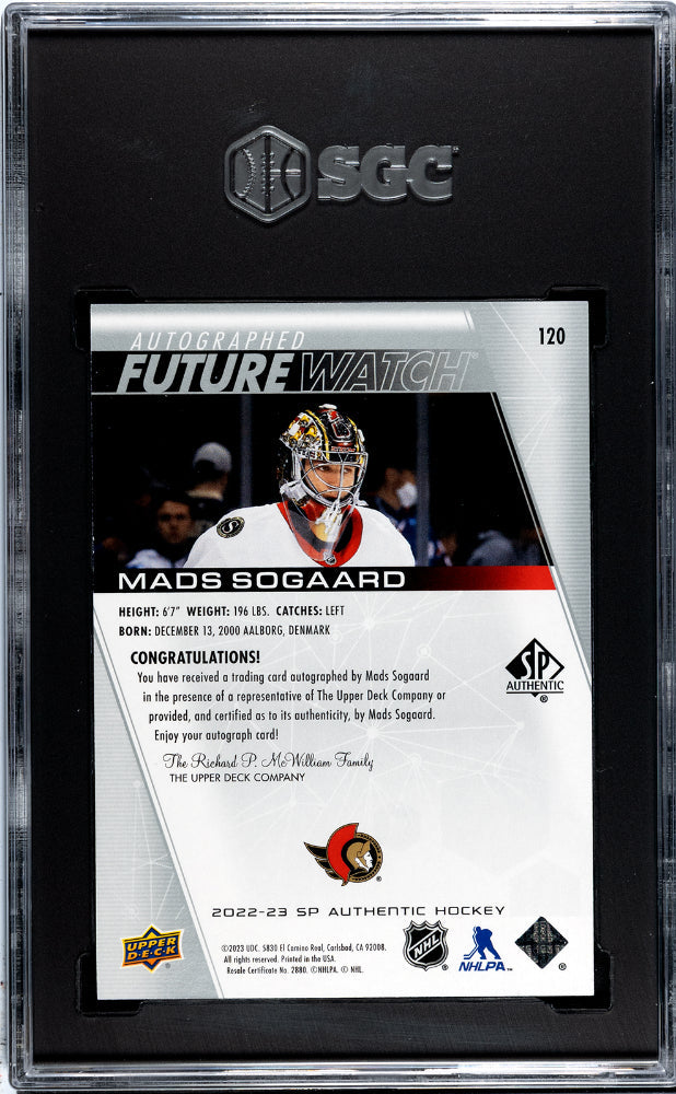 2022 23 Ud Sp Authentic Future Watch Auto Mads Sogaard 218 999 Sgc 9 5 120 2