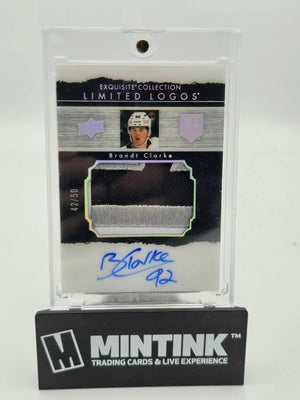 2022-23 Upper Deck Exquisite Collection Brandt Clarke Limited Logos Auto /50 