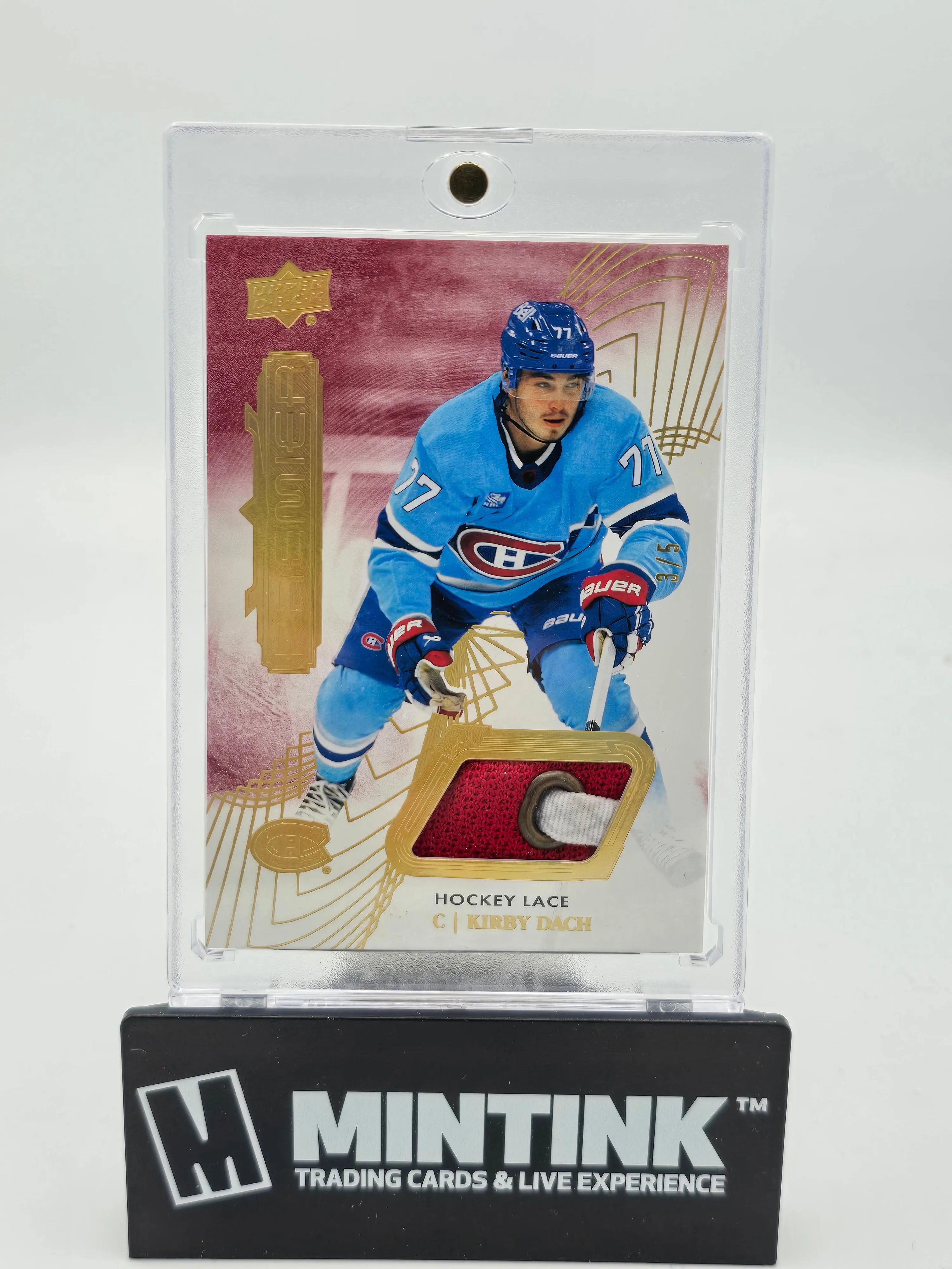 2022-23 Upper Deck Premier Hockey Kirby Dach Red Gold Foil Lace /5 