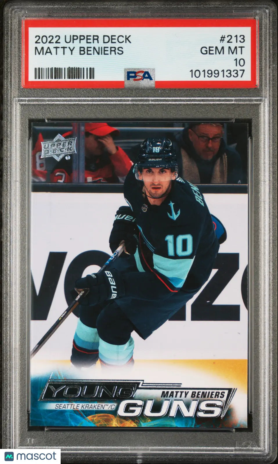 2022-23 Upper Deck Series 1 Hockey Matty Beniers Young Guns PSA 10 