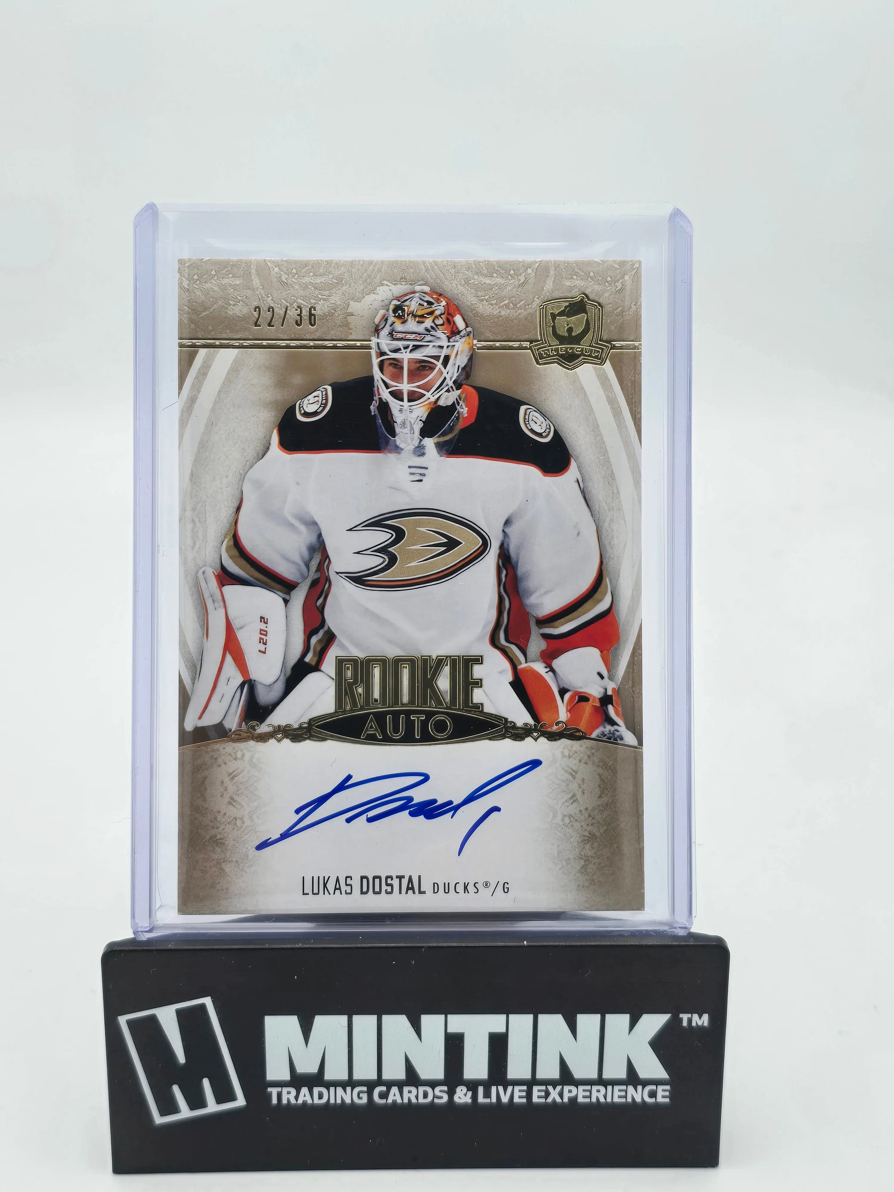 2022-23 Upper Deck The Cup Lukas Dostal Gold Foil Rookie Auto /36 