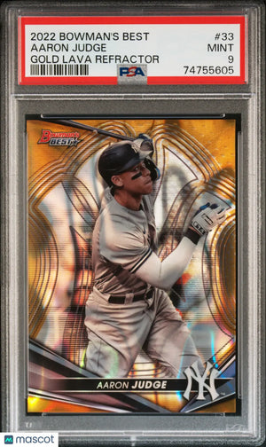 2022 Bowman's Best Aaron Judge Gold Lava Refractor PSA 9 /75 