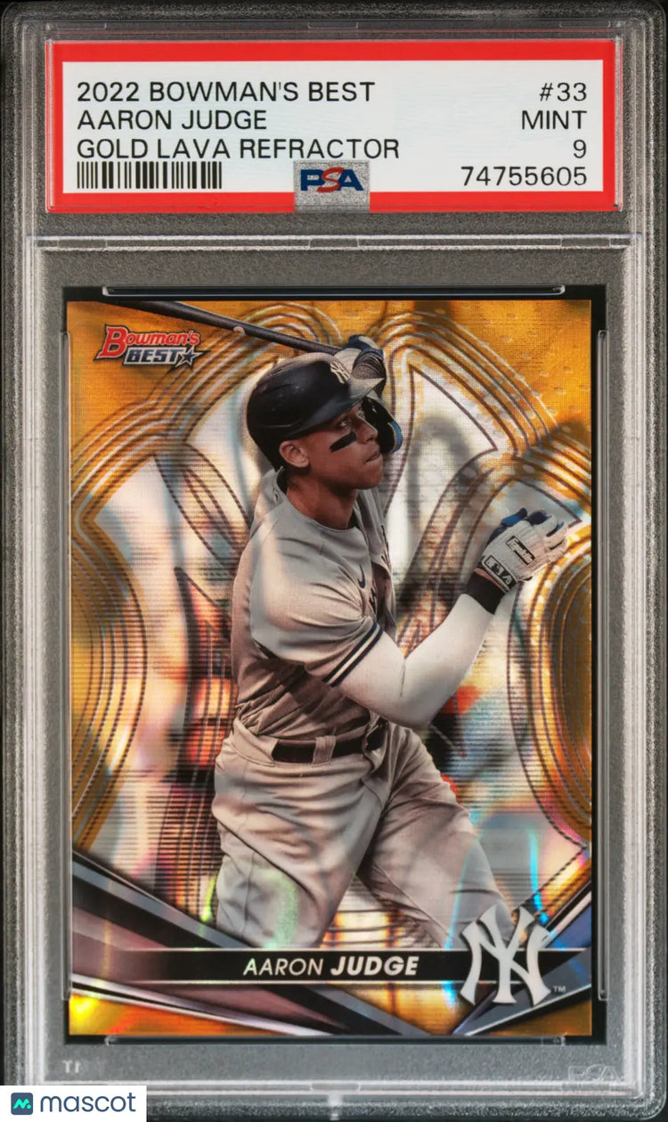 2022 Bowman's Best Aaron Judge Gold Lava Refractor PSA 9 /75 