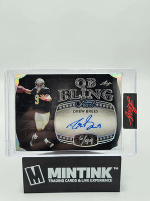 2022 Leaf Football Drew Brees QB Bling Pearl Auto Autograph /44 