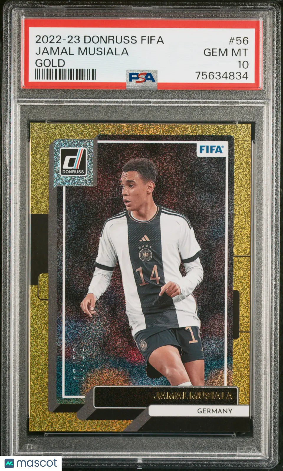 2022 Panini Donruss FIFA Jamal Musiala Gold PSA 10 /10 #56 