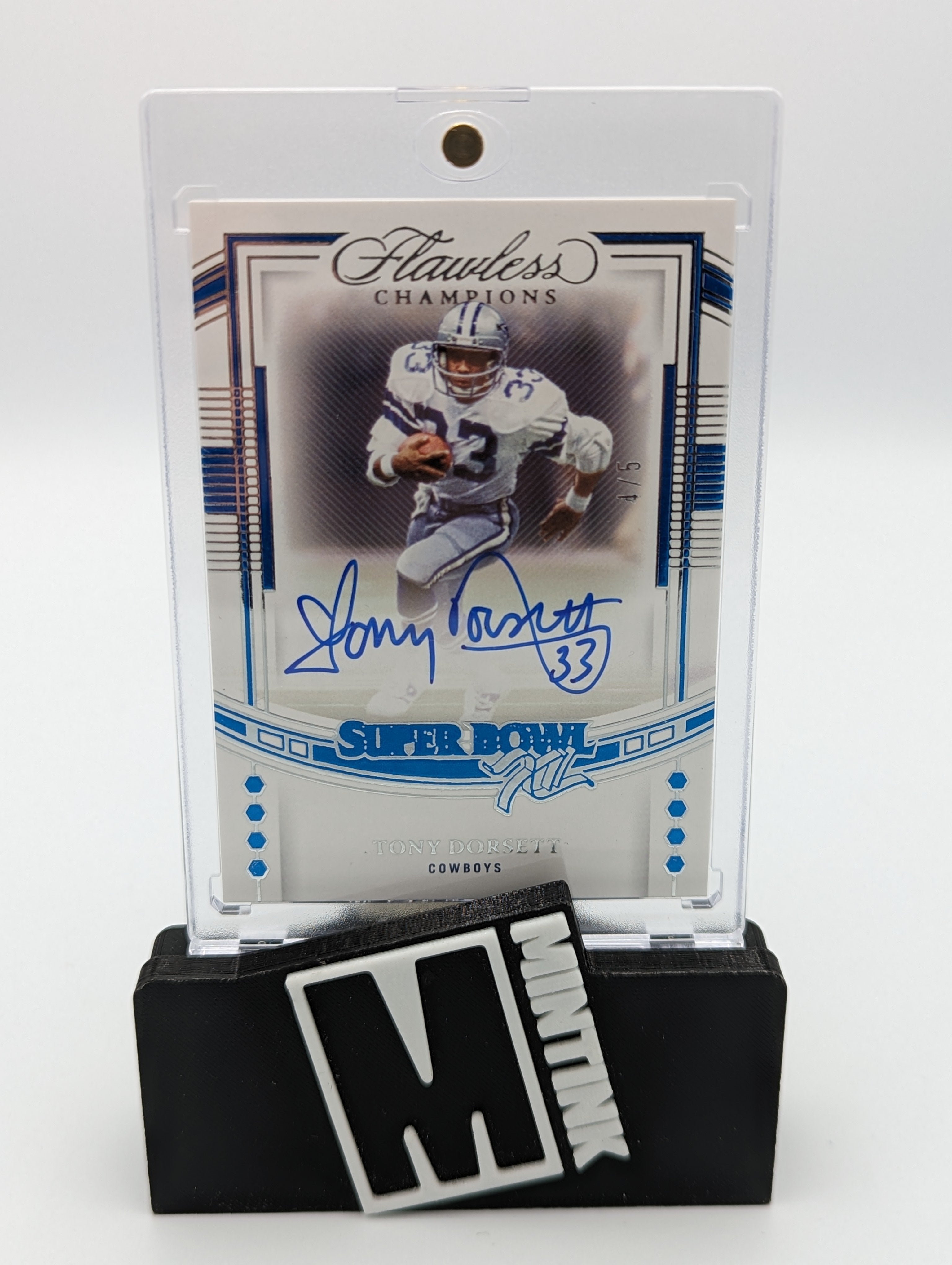 2022 Panini Flawless Champions Tony Dorsett Super Bowl Xii Autograph 4/5 #Ix-Td 1