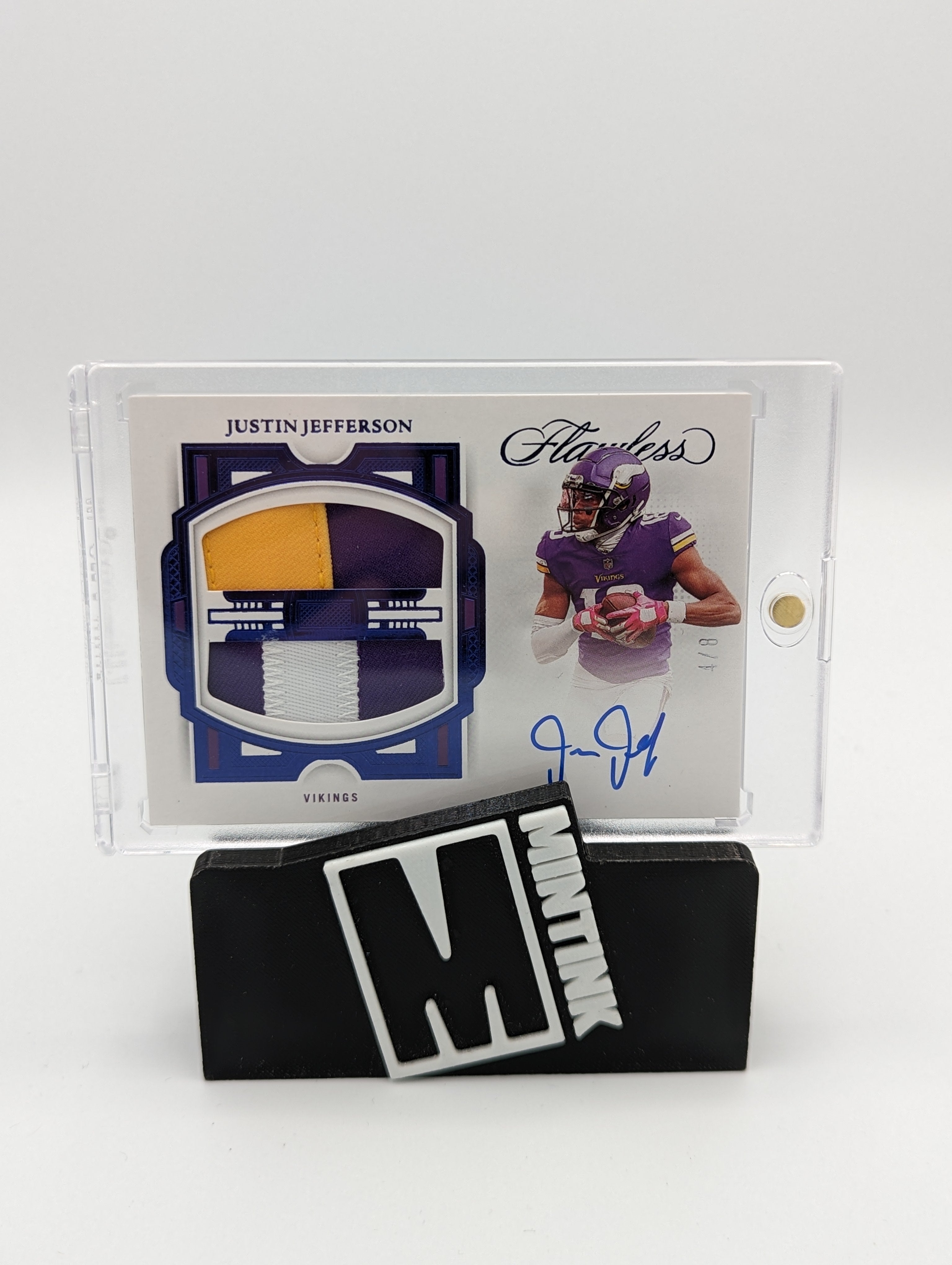 2022 Panini Flawless Football Justin Jefferson Dual Patch Autograph 4/8 #Dpa-Jj 1