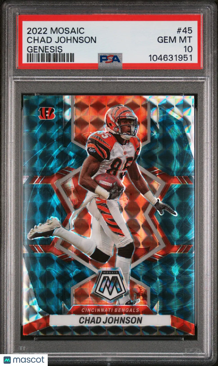 2022 Panini Mosaic Football Chad Johnson Genesis PSA 10 #45 