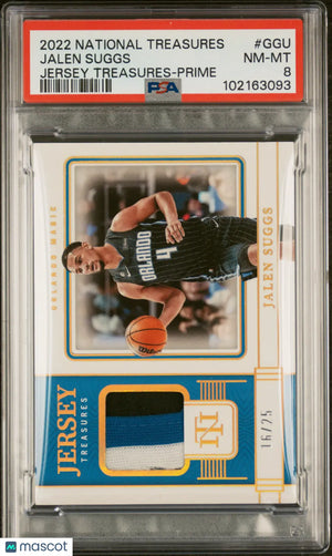 2022 Panini National Treasures Jersey Treasures Jalen Suggs PSA 8 /25 