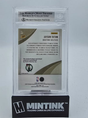 2022 Panini National VIP Memorabilia Jayson Tatum Choice Prizm BGS 9 1/2 