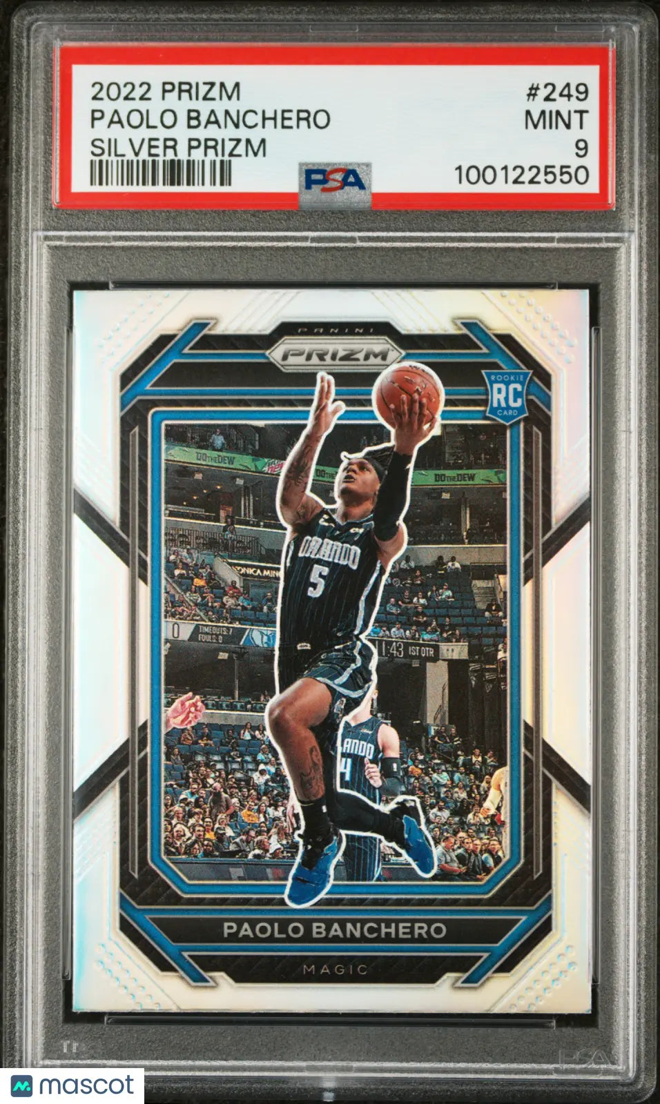 2022 Panini Prizm Basketball Paolo Banchero RC Rookie Silver Prizm PSA 9 